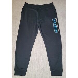 Hurley Black Sweatpants Fleece Drawstring Men's Size‎ XXL Winter Activewear